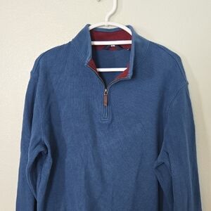 Lands End | Blue 1/4 Zip Sweater Size Large